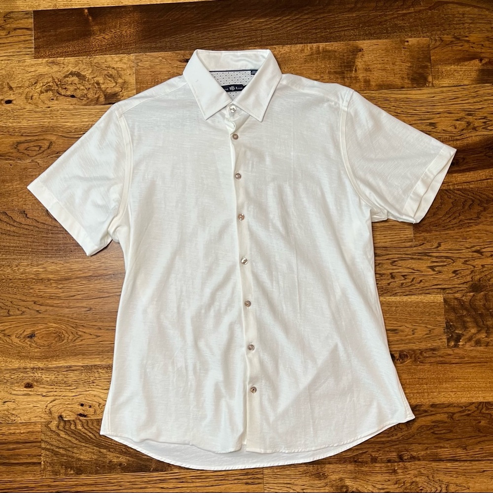 Stone Rose Men’s Large (Size 4) White T-Shirt - Casual Button Down - Never Worn